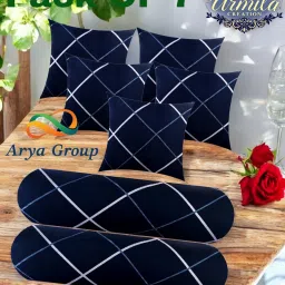 5 Cushion 2 Bolster Microfibre Stripes Bolster Pack of 7-33