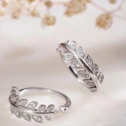 STYLISH LEAF RING COMBO [ALSO USE AS TOE RING] Brass Silver Plated Toe Ring-image-85
