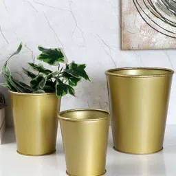 Amaya Decors 3-Pcs Yellow Glass Shape Planter-picture-37
