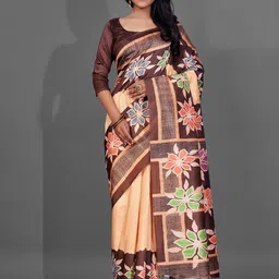 Mitera Floral Silk Blend Baluchari Saree-49