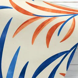 ArtzFolio Off-White & Blue Printed UV Resistant Wallpaper-image-9