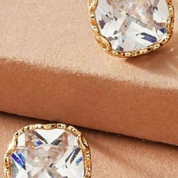 Rovlina Women Gold-Plated Circular Cubic Zirconia Studded Alloy Earrings-image-74
