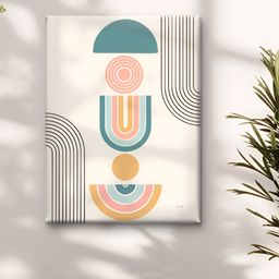 Livin'luxe White & Blue Geometric Canvas Wall Art-picture-19