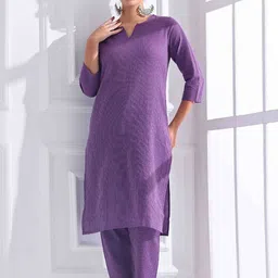 Shrivani Women Striped Regular Pure Cotton Kurta with Trousers-20