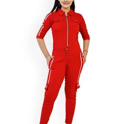 FELLAMO Girls Shirt Collar jacket With Joggers-image-16