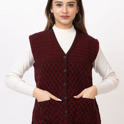 TWENTY ME Women Embroidered Woollen Cardigan-image-9
