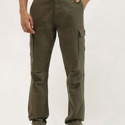 United Colors of Benetton Men Straight Fit Cargos Trousers-image-91