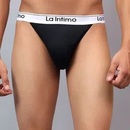 La Intimo Low-Rise Anti-Microbial Thong Brief LXMUTH03BK-picture-16
