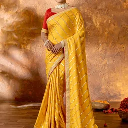 PBS PRINTS Leheriya Zari Pure Silk Mysore Silk Saree-29