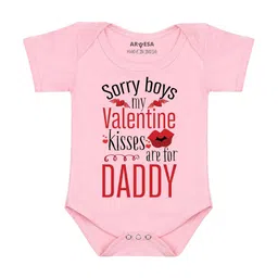 Arvesa Sorry Boys My Valentine Kisses Are For DaddyPrinted Romper-picture-26