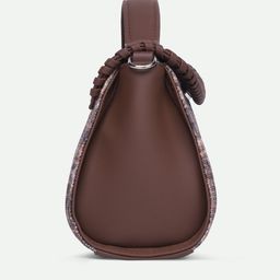 ZOUK Saisha Ladakh Impasto Abstract Textured Structured Jute Sling Bag image 5