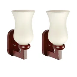 Somil Premium Designer Glass Wall / Night Lamp Elegant & Stylish Dcor Accent for Modern Interiors, color- White, Size:- 18.5 X 26.5 X 33.5 CM-image-75