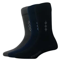 Peter England Men Pack Of 3 Patterned Calf-Length Socks-2