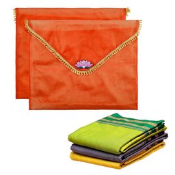 Kuber Industries Orange Set of 2 Regular Multi-Utility Organisers-21