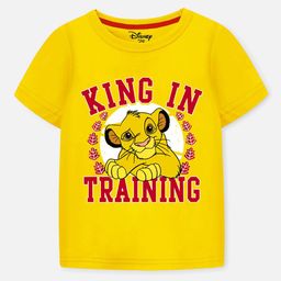YK Disney Kids Pack Of 3 Graphic Printed Round Neck Cotton T-shirts-48