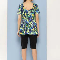 BAESD Plus Size Printed Swimwear & Attached Shorts With Goggle image 5