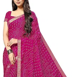 THE FASHION ATTIRE Ethnic Motifs Bandhani Printed Saree-picture-14