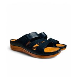 FABBMATE Textured Open Toe Flats image 4