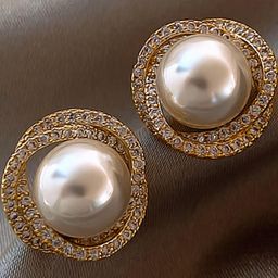 DIVASTRI Gold Alloy Earrings-17