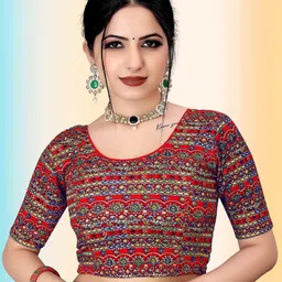 TANISHM FEB TEX Printed Stretchable Saree Blouse-picture-28