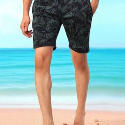 Brauch Men Tropical Print Mid-Rise Swim Shorts-image-98