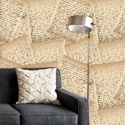 ArtzFolio Printed UV-Resistant Anti-Bacterial Vintage Handwriting LetterPeel & Stick Wallpaper-image-76