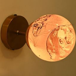 1ST TIME Brown & White Printed Glass Traditional Cylinder Wall Lamps Wall Lamps-picture-24