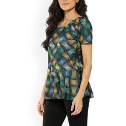 Aarika Abstract Printed Swim Suit With Goggle image 4