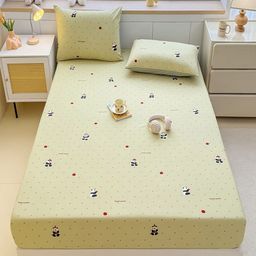 JC HOME Green Graphic Printed 140 TC King Bedsheet Set 1.80m x 2m-picture-16