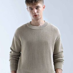 Flying Machine Men Round Neck Pure Cotton Pullover-image-57