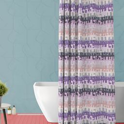 ArtzFolio Purple Printed Waterproof Shower Curtain-image-98