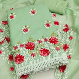 HERE&NOW Embroidered Unstitched Dress Material-picture-29
