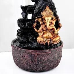 Go Hooked Lord Ganesha Waterfall Fountain with LED Lights Home Decor-83