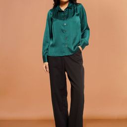 Zink London Women Straight Fit High-Rise Parallel Trousers-image-99