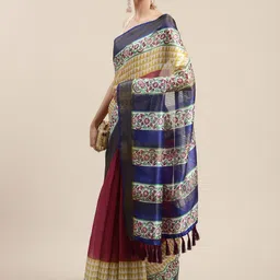 DIVASTRI Batik Zari Art Silk Banarasi Saree-image-34