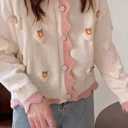 LULU & SKY Women Floral Ribbed Cardigan-image-50