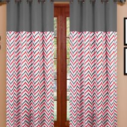 Dekor World Multicoloured Set of 2 Long Door Curtain-32
