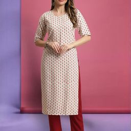 Ethnic basket Women Multicoloured Poly Crepe Kurta Sets-picture-28
