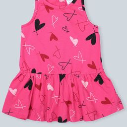 Baby Co Organics Girls Conversational Printed Pure Cotton Drop-Waist Dress-picture-43