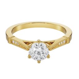 Dainty Round Brilliant Engagement Ring-image-29