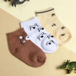 YK Infant Boys Pack Of 3 Patterned Ankle Length Socks-image-92
