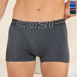 Lux Cozi Men Pack Of 4 Solid Cotton Trunks-40
