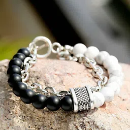 kazare Unisex Rhodium-Plated Wraparound Bracelet-picture-33