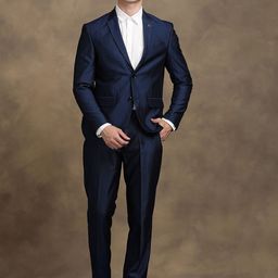 Turtle Self-Design Tailored Fit Single-Breasted 2 Piece Suits-27