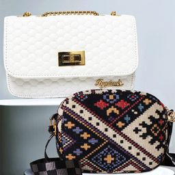 BANDICOOT Set OF 2 PU Structured Sling Bag-image-12