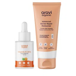 Aravi Organic Set Of 2 20% Vitamin C Face Serum- 30 ml & Barrier Repair Moisturiser- 100 g-picture-16