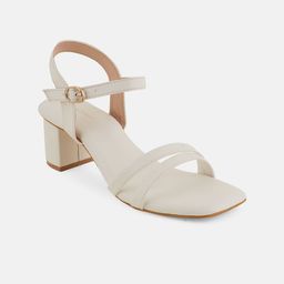 Mast & Harbour Women Square Toe Block Sandals with Buckles-1