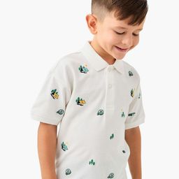 Juniors by Babyshop Boys Conversational Printed Polo Collar Cotton T-shirt-picture-1