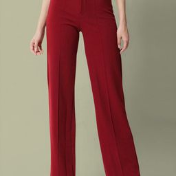 Dream Beauty Fashion Maahir Women Straight Fit High-Rise Easy Wash Pleated Trousers-picture-27