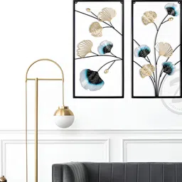 DESIGN WORLD GIFTS AND INTERIORS Black 4 Pieces Gingko Leaf Canvas Wall Arts-image-3